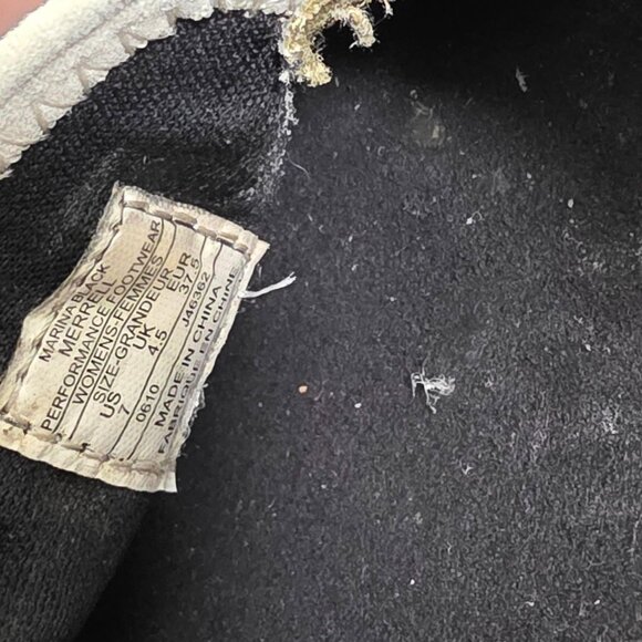 Merrell Women's Black Suede Moccasin Loafers Driving Shoes Size 7 Bow & Stitch D - Picture 10 of 12